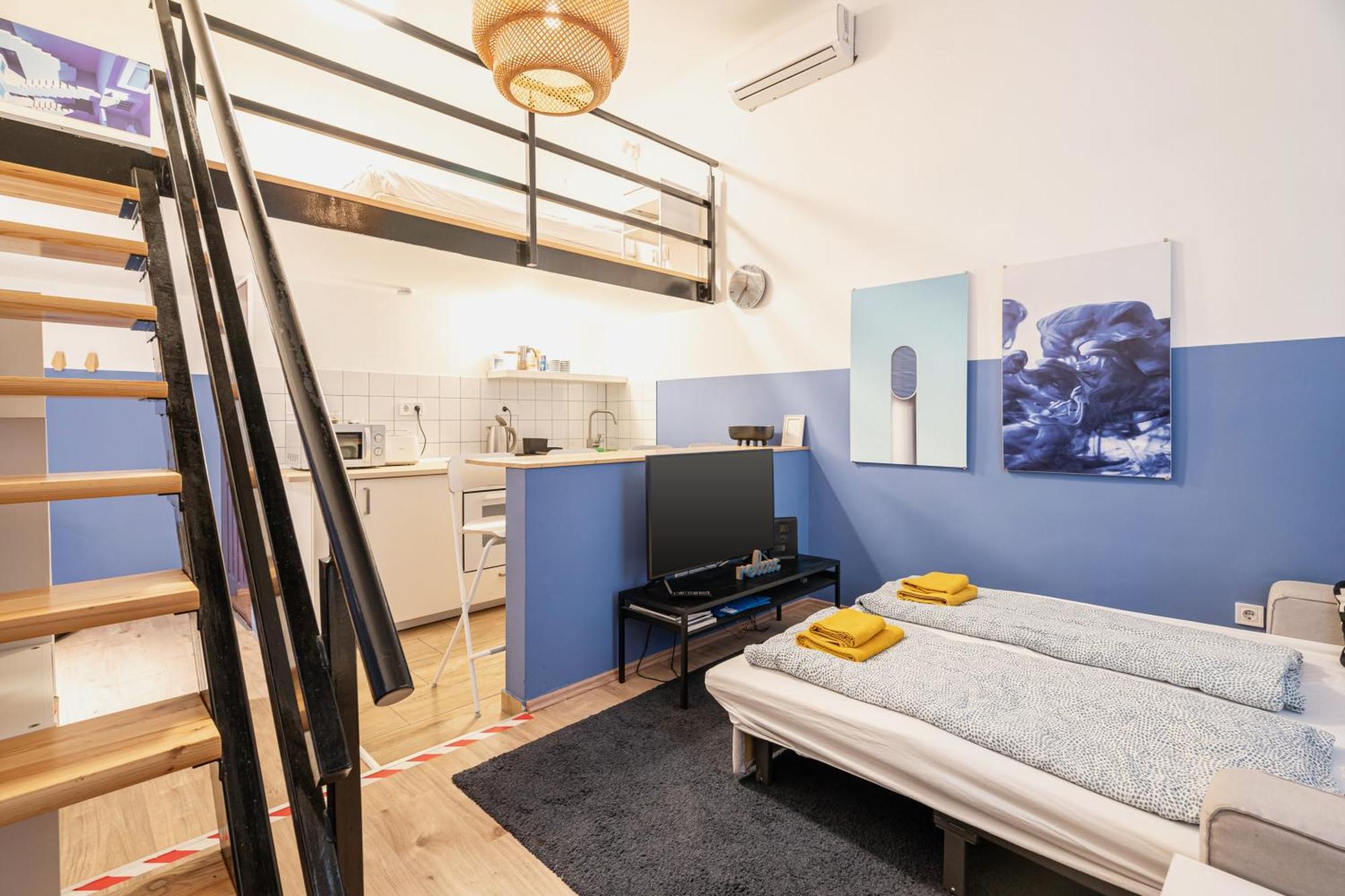 Cosy Studio In Central Party District W41 Blue Budapest Luaran gambar